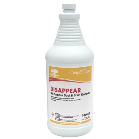 Theochem DISAPPEAR - 12/1 QT CASE, Spot and Stain Remover, 12PK 100053-99990-1Q